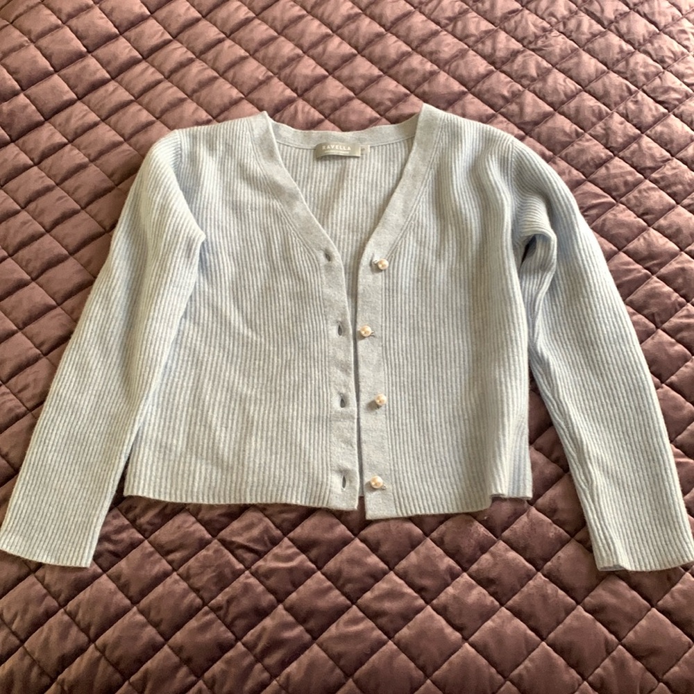 Ravella “valentina” cashmere cardigan light blue